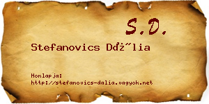 Stefanovics Dália névjegykártya